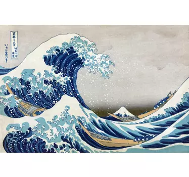 Velik val off kanagawa stenski mural - TenStickers