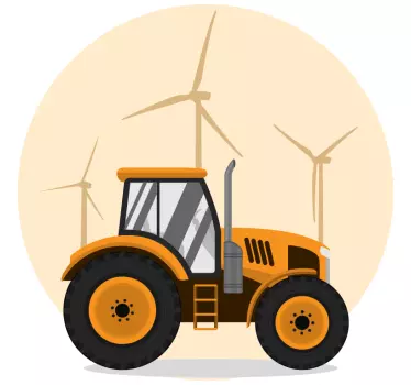 Traktor z nalepko igrače za tapeta vetrnic - TenStickers