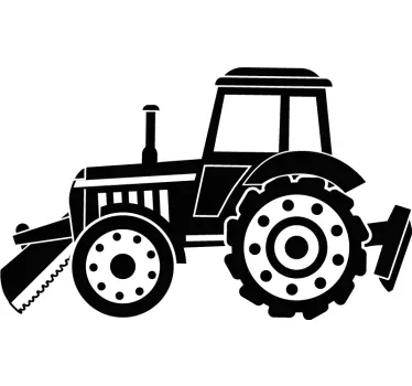 Realistična industrijska nalepka traktor silhueta - TenStickers