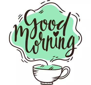 Kreativno dobro jutro z nalepko za kavo - TenStickers