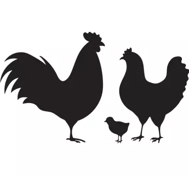 Petelin nalepka družine petelin - TenStickers