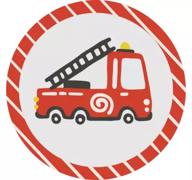 Gasilska rdeča stenska nalepka za otroško spalnico - TenStickers