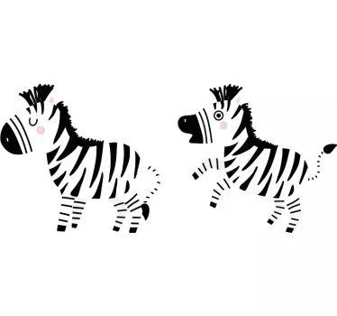 Ljubka nalepka zebra za otroke zebra - TenStickers