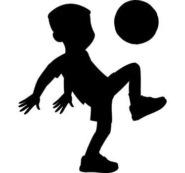 Otroška nogometna silhueta nogometna nalepka - TenStickers