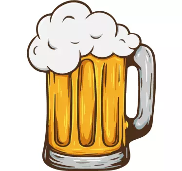 Pivo mehurčki steklo pijača stenske nalepke - TenStickers