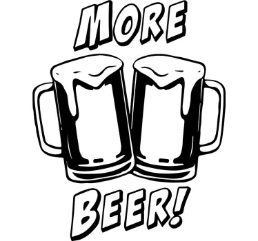 Več kozarcev za pivo pije stenske nalepke - TenStickers