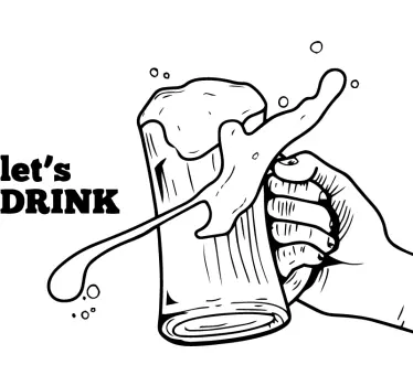 Pivo lahko pije stenske nalepke - TenStickers