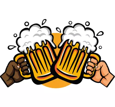 Nalepka za pivo pij steno - TenStickers
