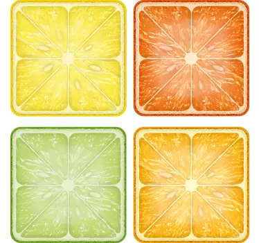 Vinilna nalepka iz barvnega citrusa za prenos ploščic - TenStickers