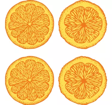 Oranžna nalepka za risanje vzorcev z nalepkami za sadje - TenStickers