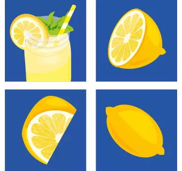 Limonin sok ploščice vinil prenos - TenStickers