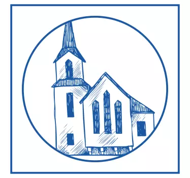 Delfts modra cerkev ploščic prenos - TenStickers