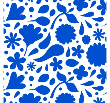 Delfts modro raznoliko cvetje prenos ploščic - TenStickers