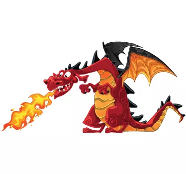 Ogenj dihanje otroka dragon otroka - TenStickers
