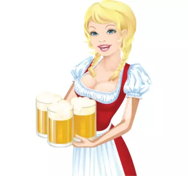 Nemška pivska nalepka - TenStickers