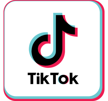 Nalepka okna z logotipom tiktok - TenStickers