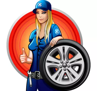 Nalepka mehanik ženska - TenStickers