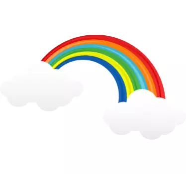 Mavrica z oblaki otroci nalepke - TenStickers