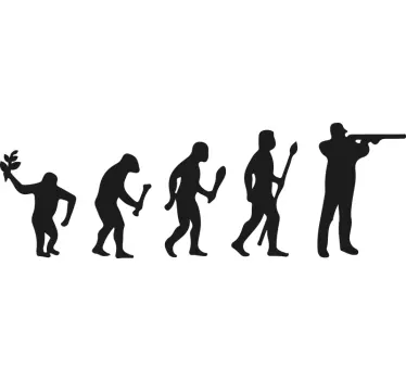 Lov evolution vinil silhueta nalepka - TenStickers