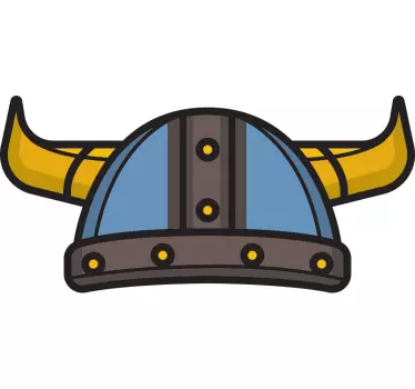Nordijska čelada viking s stenskimi nalepkami z rogovi - TenStickers