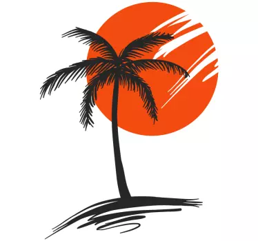 Palmo z nalepko za sončni zahod - TenStickers
