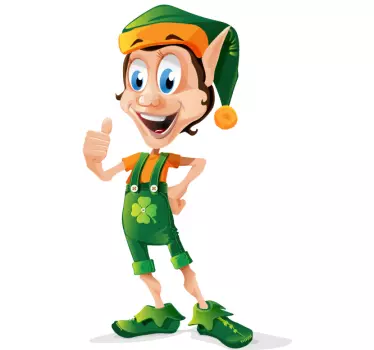 Shamrock elf otroci decal - TenStickers