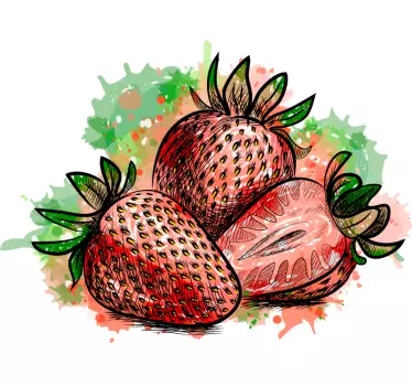 Jagodni brizg sadne stenske nalepke - TenStickers