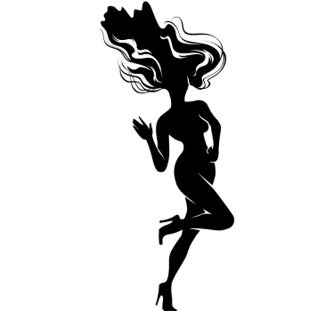 Nalepka za stenske dame smokey hair - TenStickers