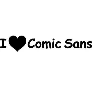 Ljubezenski strip sans nalepka - TenStickers
