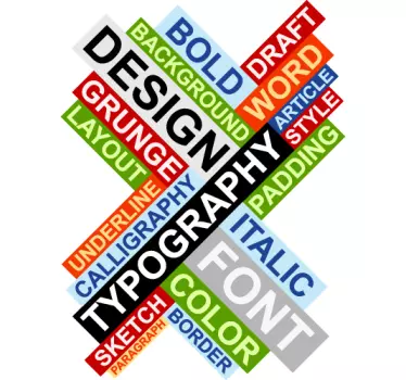 Tipografija pojmov stenska nalepka besedila - TenStickers