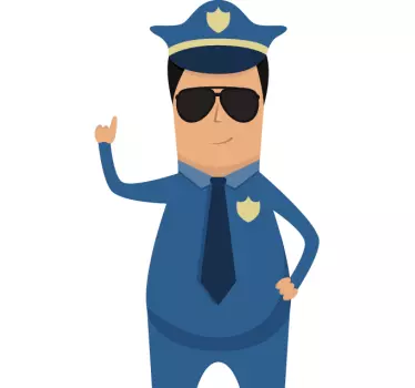Policijska stenska nalepka - TenStickers
