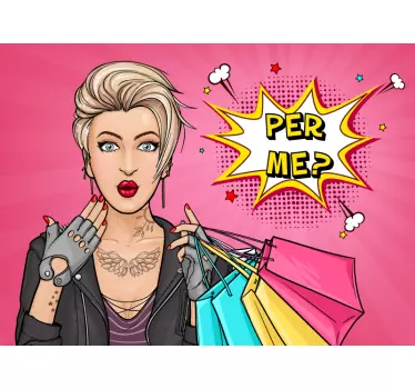 Stylish shopper expression nalepka z živalmi - TenStickers