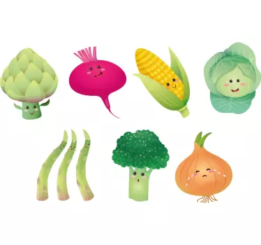 Smešni zelenjavni znaki za hladilnike - TenStickers