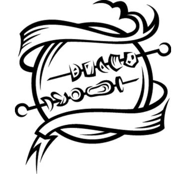 Nalepka za meso na mesu bbq - TenStickers