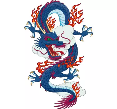 Kitajska dragon stena nalepke - TenStickers