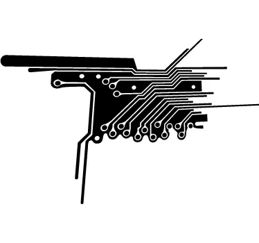 Stenska nalepka z elektronskim vezjem - TenStickers