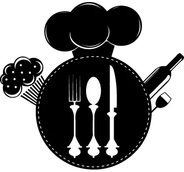 Kuhinjska nalepka z logotipom za jedilni pribor - TenStickers