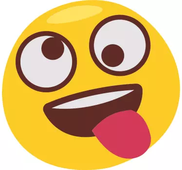 Emoji, ki potegne nalepko za tapeta jezika - TenStickers