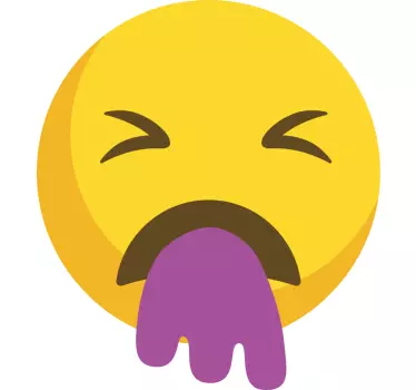 Emoji, ki bruha vijolično nalepko za tapeta - TenStickers