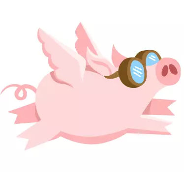 Leteči prašiči otroci nalepke - TenStickers