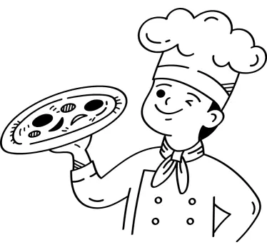 Pizzaïolo izdelava nalepke za tapeta pice - TenStickers