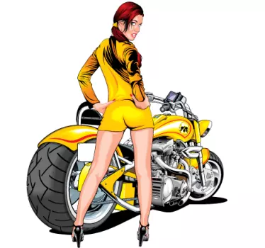 Seksi dekle z motorjem - TenStickers
