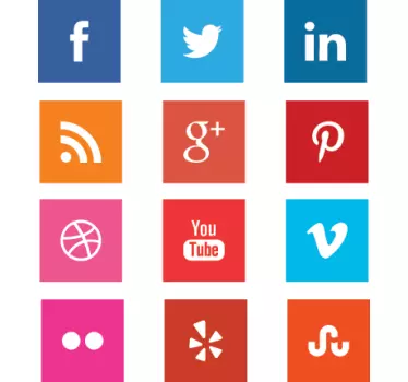 Nalepka za logotip socialnih medijev - TenStickers