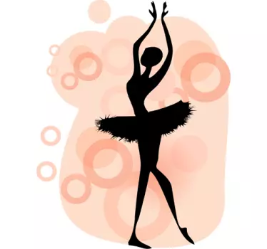 Nalepka za stene balerina silhueta - TenStickers