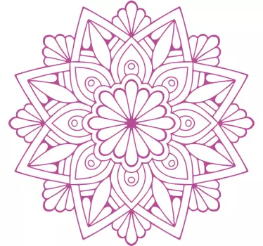 Nalepka za tapeta roza mandala - TenStickers