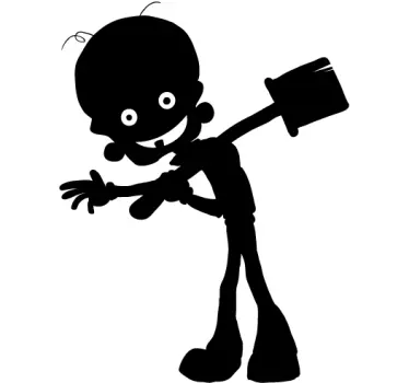 Nasmejana nalepka zombija - TenStickers