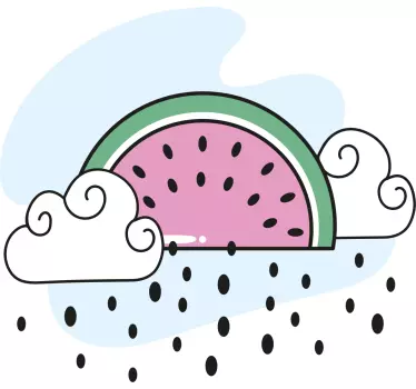 Oblikovanje lubeničnega oblaka nalepka za kuhinjo - TenStickers