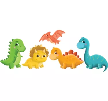 Minimalistična stenska nalepka zmajev dinozavrov - TenStickers