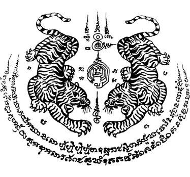 Simetrična nalepka azijskih stenskih tigra - TenStickers