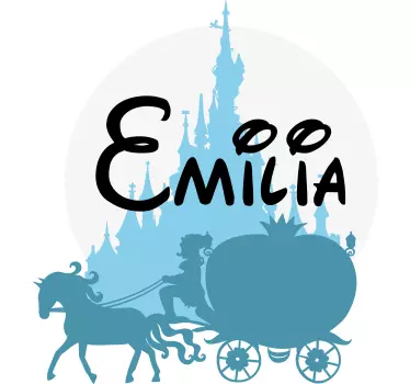 Modra pravljica z imenom nalepka za otroke - TenStickers